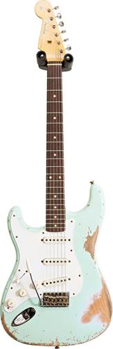 Fender Custom Shop 1959 Stratocaster Heavy Relic Faded Aged Sea Foam Green Left Handed