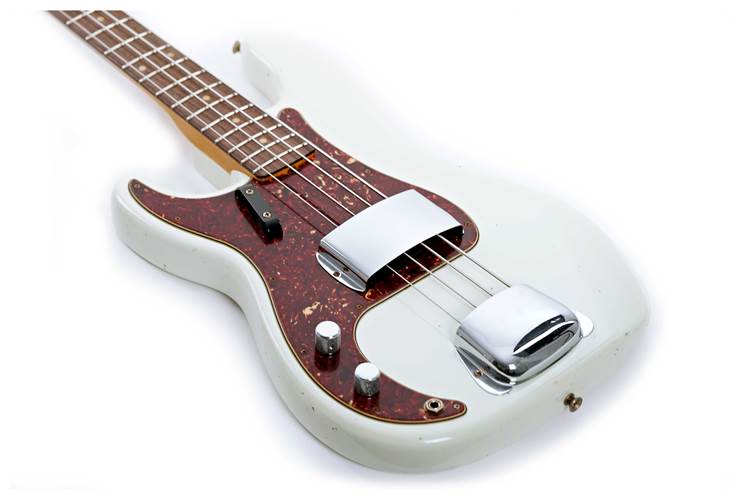 Fender Custom Shop 1963 Precision Bass Journeyman Relic Aged Olympic White Rosewood Fingerboard Left Handed #CZ574749 Fender Custom Shop 1963 Precision Bass Journeyman Relic Aged Olympic White Rosewood Fingerboard Left Handed #CZ574749