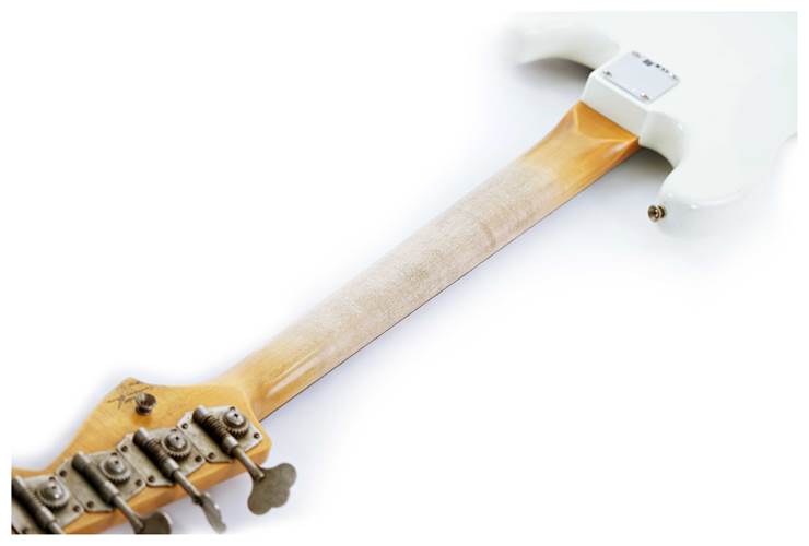 Fender Custom Shop 1963 Precision Bass Journeyman Relic Aged Olympic White Rosewood Fingerboard Left Handed #CZ574749 Fender Custom Shop 1963 Precision Bass Journeyman Relic Aged Olympic White Rosewood Fingerboard Left Handed #CZ574749