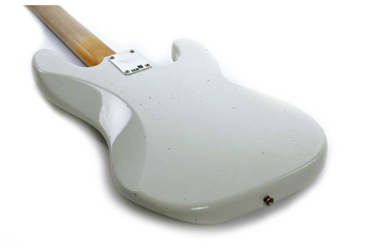 Fender Custom Shop 1963 Precision Bass Journeyman Relic Aged Olympic White Rosewood Fingerboard Left Handed #CZ574749 Fender Custom Shop 1963 Precision Bass Journeyman Relic Aged Olympic White Rosewood Fingerboard Left Handed #CZ574749