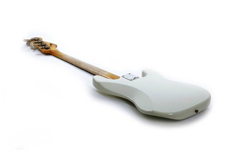 Fender Custom Shop 1963 Precision Bass Journeyman Relic Aged Olympic White Rosewood Fingerboard Left Handed #CZ574749 Fender Custom Shop 1963 Precision Bass Journeyman Relic Aged Olympic White Rosewood Fingerboard Left Handed #CZ574749