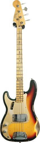 Fender Custom Shop 1958 Precision Bass Heavy Relic 3 Colour Sunburst Rosewood Fingerboard Left Handed #CZ574097