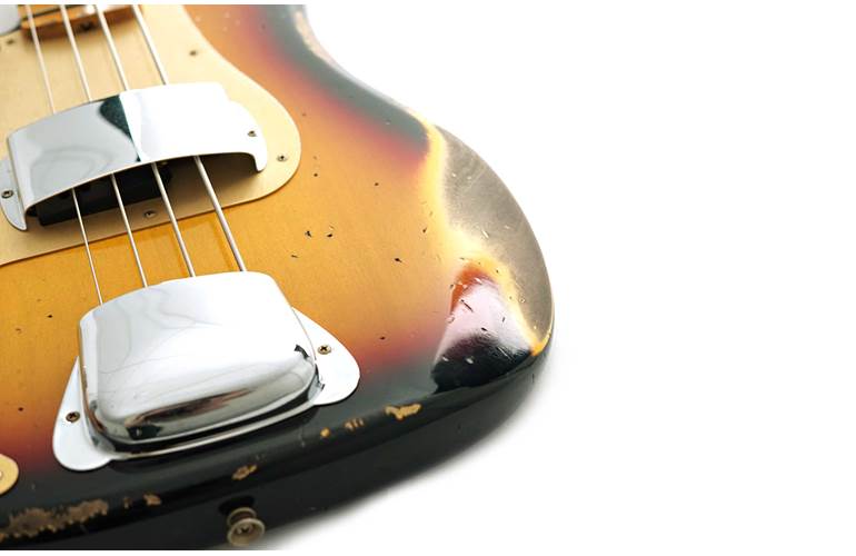 Fender Custom Shop 1958 Precision Bass Heavy Relic 3 Colour Sunburst Rosewood Fingerboard Left Handed #CZ574097 Fender Custom Shop 1958 Precision Bass Heavy Relic 3 Colour Sunburst Rosewood Fingerboard Left Handed #CZ574097