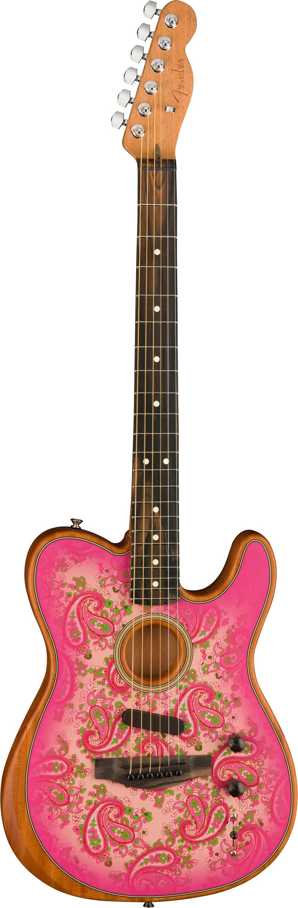 Fender American Acoustasonic Telecaster Pink Paisley guitarguitar UK Exclusive