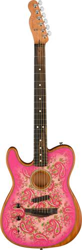 Fender American Acoustasonic Telecaster Pink Paisley Left Handed
