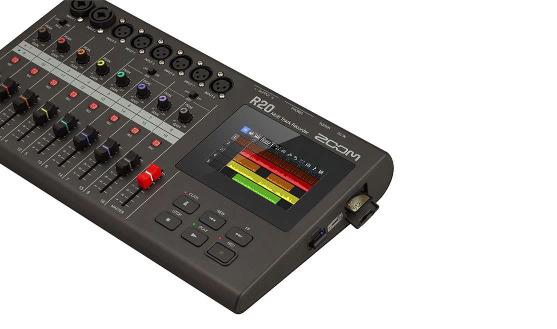 Zoom R20 Multitrack Recorder Interface Controller Sampler