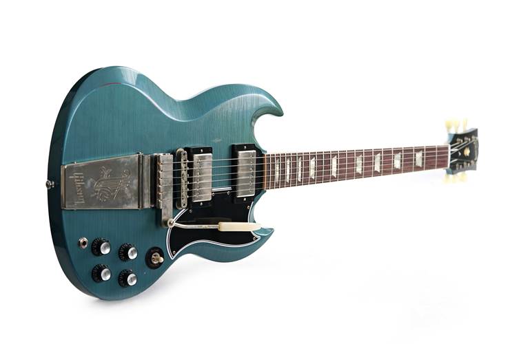 Gibson Custom Shop Murphy Lab 1964 SG Standard Reissue with Maestro Vibrola Light Aged Antique Pelham Blue #303274 Gibson Custom Shop Murphy Lab 1964 SG Standard Reissue with Maestro Vibrola Light Aged Antique Pelham Blue #303274