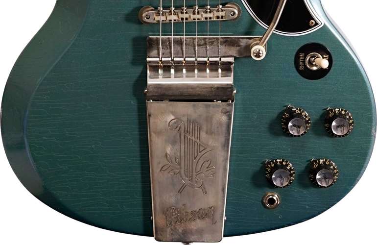 Gibson Custom Shop Murphy Lab 1964 SG Standard Reissue with Maestro Vibrola Light Aged Antique Pelham Blue  Gibson Custom Shop Murphy Lab 1964 SG Standard Reissue with Maestro Vibrola Light Aged Antique Pelham Blue