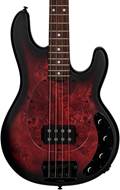 Music Man Sterling StingRay Ray34 Poplar Burl Dark Scarlet Burst Satin Rosewood Fingerboard