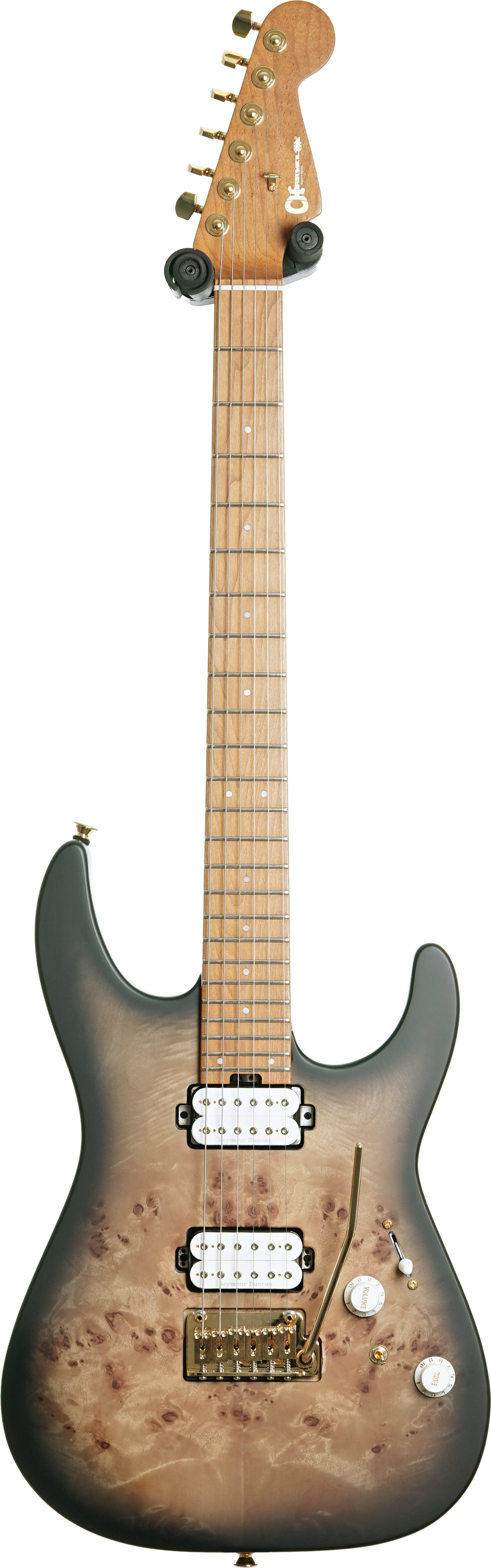 Charvel Pro-Mod DK24 HH Poplar Burl Transparent Black Burst Maple Fingerboard (Ex-Demo) #MC23000889