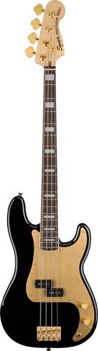 Squier 40th Anniversary Precision Bass Gold Edition Black Indian Laurel Fingerboard