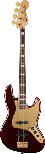 Squier 40th Anniversary Jazz Bass Gold Edition Ruby Red Metallic Indian Laurel Fingeboard