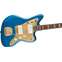 Squier 40th Anniversary Jazzmaster Gold Edition Lake Placid Blue Indian Laurel Fingerboard Front View