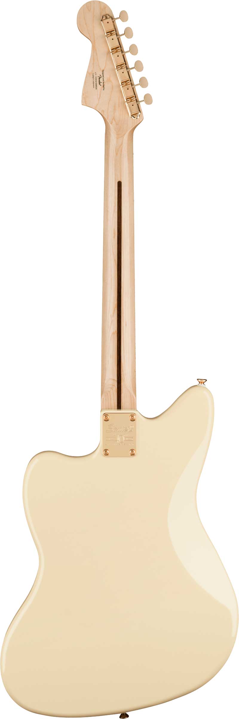 Squier 40th Anniversary Jazzmaster Gold Edition Olympic White Indian Laurel Fingerboard