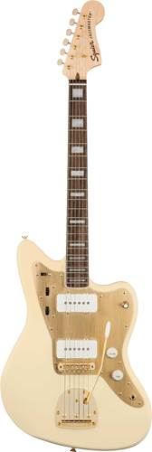 Squier 40th Anniversary Jazzmaster Gold Edition Olympic White Indian Laurel Fingerboard