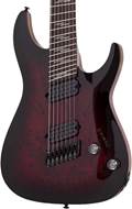 Schecter Omen Elite-7 Multiscale Black Cherry Burst