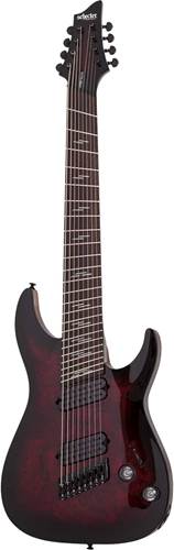 Schecter Omen Elite-8 Multiscale Black Cherry Burst