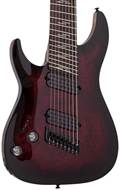 Schecter Omen Elite-8 Multiscale Black Cherry Burst Left Handed