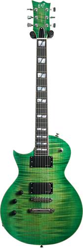 ESP USA Eclipse Flame Maple EMG Lime Burst Left Handed #US24466 ESP USA Eclipse Flame Maple EMG Lime Burst Left Handed #US24466