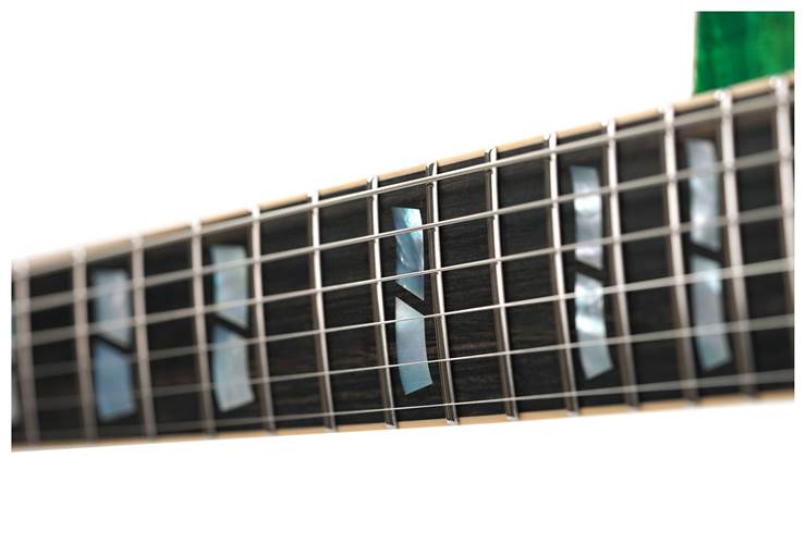 ESP USA Eclipse Flame Maple EMG Lime Burst Left Handed #US24466 ESP USA Eclipse Flame Maple EMG Lime Burst Left Handed #US24466