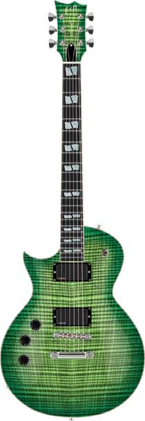 ESP USA Eclipse Flame Maple EMG Lime Burst Left Handed