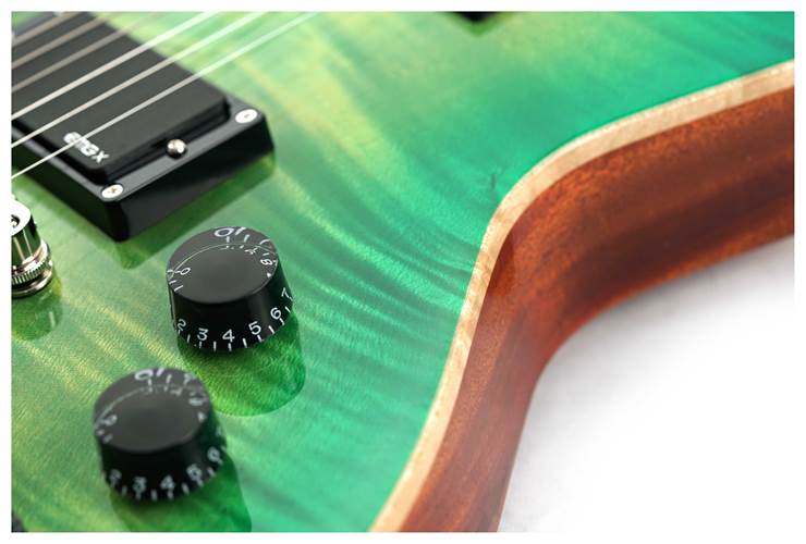 ESP USA Eclipse Flame Maple EMG Lime Burst #US24322 ESP USA Eclipse Flame Maple EMG Lime Burst #US24322
