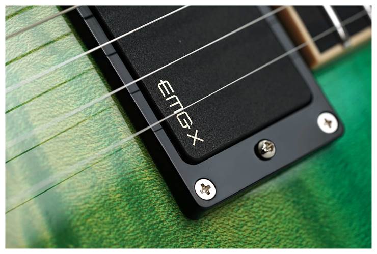 ESP USA Eclipse Flame Maple EMG Lime Burst #US24322 ESP USA Eclipse Flame Maple EMG Lime Burst #US24322