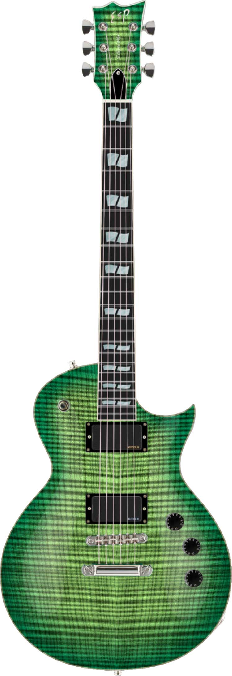 ギター ESP E-II EC FM/EMG Lemon Burst ESP USA Eclipse Flame Maple EMG Lime Burst | guitarguitar