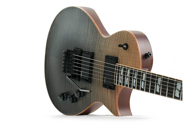 ESP USA Eclipse Flame Maple EMG FR Black Natural Fade Satin #US24302 ESP USA Eclipse Flame Maple EMG FR Black Natural Fade Satin #US24302