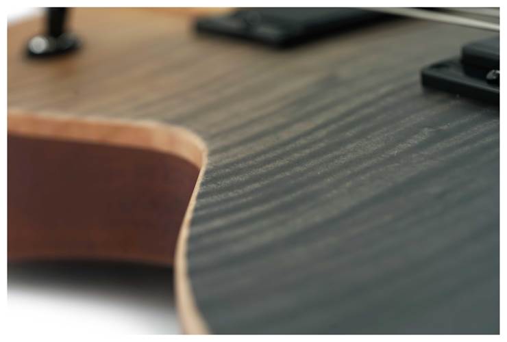 ESP USA Eclipse Flame Maple EMG FR Black Natural Fade Satin #US24302 ESP USA Eclipse Flame Maple EMG FR Black Natural Fade Satin #US24302