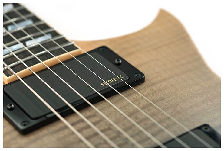ESP USA Eclipse Flame Maple EMG FR Black Natural Fade Satin #US24302 ESP USA Eclipse Flame Maple EMG FR Black Natural Fade Satin #US24302