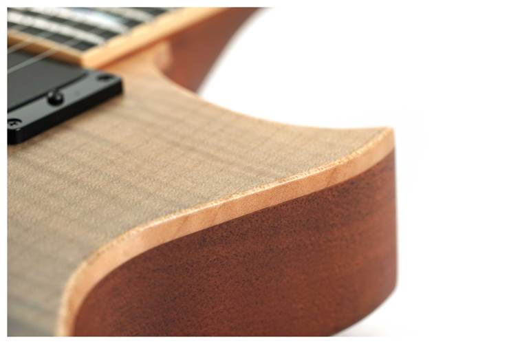 ESP USA Eclipse Flame Maple EMG FR Black Natural Fade Satin #US24302 ESP USA Eclipse Flame Maple EMG FR Black Natural Fade Satin #US24302