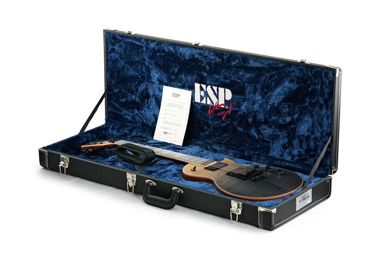 ESP USA Eclipse Flame Maple EMG FR Black Natural Fade Satin #US24302 ESP USA Eclipse Flame Maple EMG FR Black Natural Fade Satin #US24302