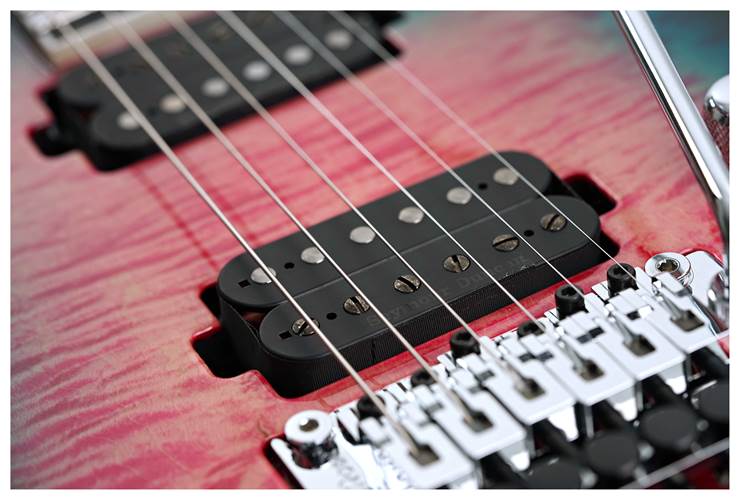 ESP USA M-II NTB FR Seymour Duncan Flame Maple Blue Rose #US24253 ESP USA M-II NTB FR Seymour Duncan Flame Maple Blue Rose #US24253
