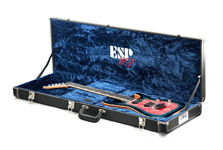 ESP USA M-II NTB FR Seymour Duncan Flame Maple Blue Rose #US24253 ESP USA M-II NTB FR Seymour Duncan Flame Maple Blue Rose #US24253