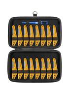MusicNomad Diamond Coated Nut File Complete Shop Set 16 piece with Storage Case and Cleaning Brush