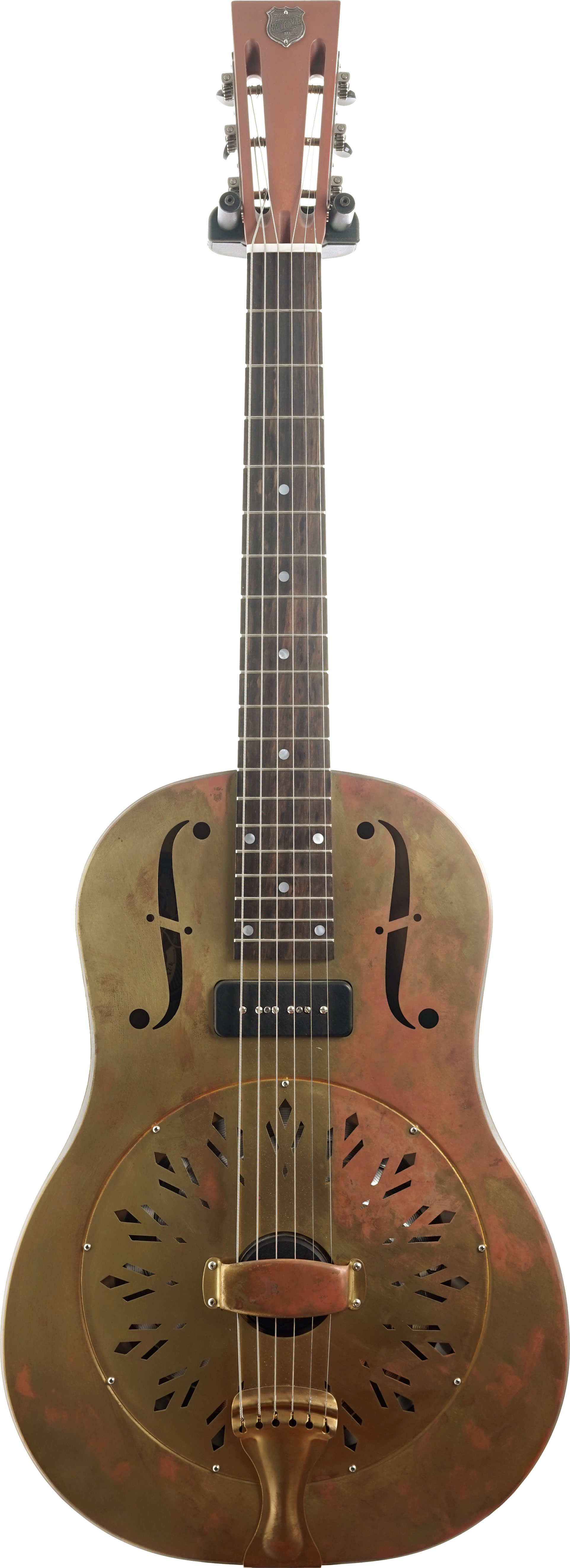 National Reso-Phonic Raw 12 Fret Brass  with Lollar P90 (Ex-Demo) #25060