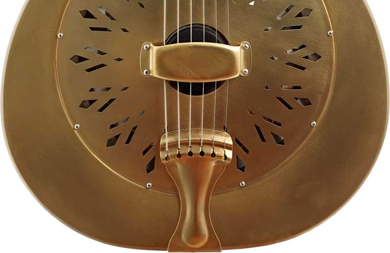 National Reso-Phonic Raw 12 Fret Brass with Lollar P90 National Reso-Phonic Raw 12 Fret Brass with Lollar P90