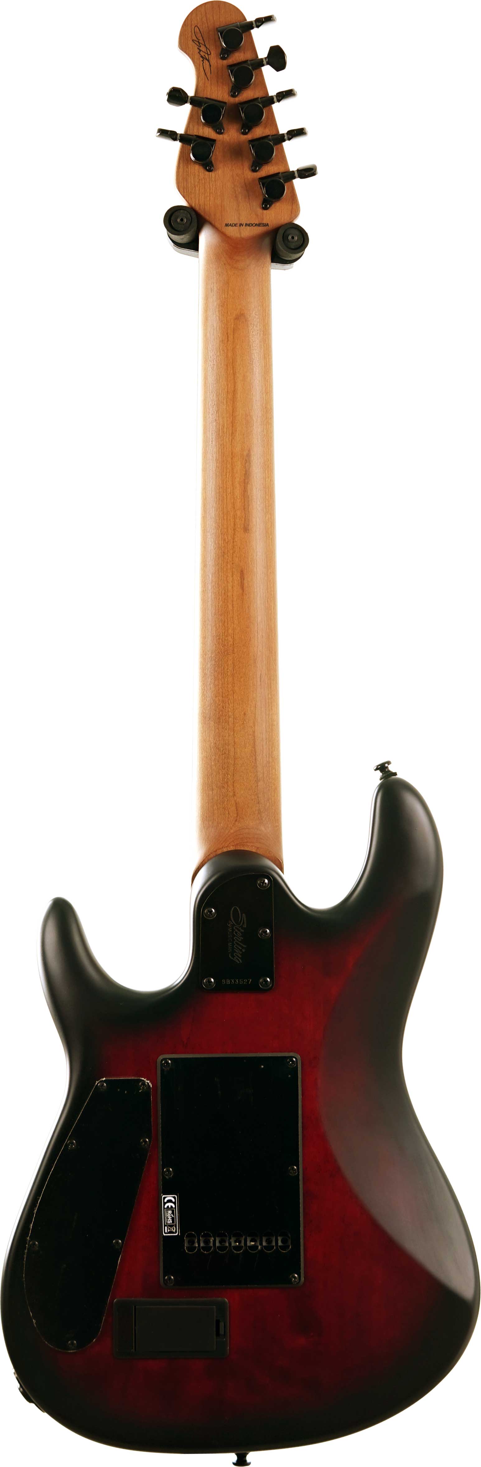 Music Man Sterling Cutlass Jason Richardson 7 Dark Scarlet Burst (Ex-Demo) #SB33527