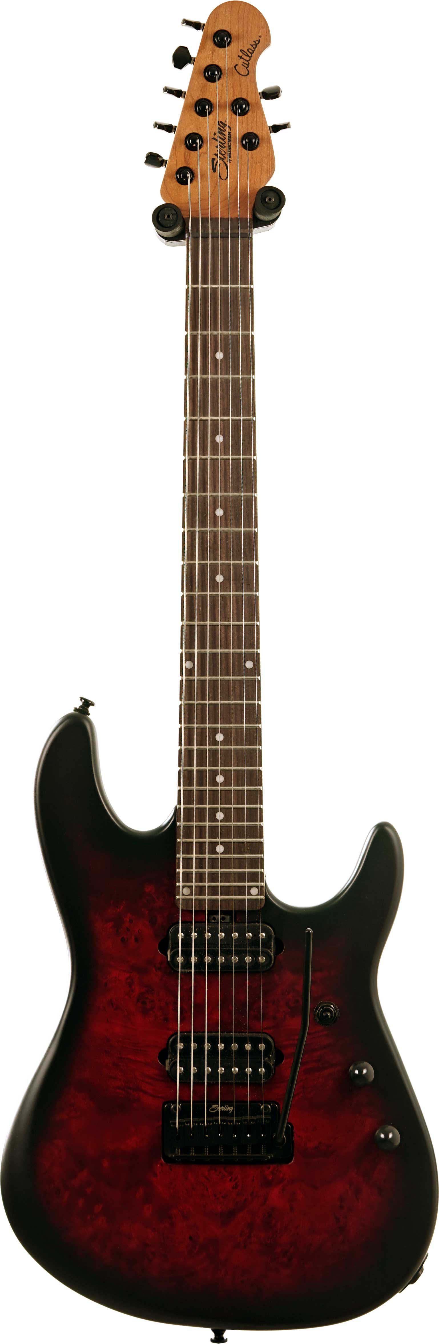 Music Man Sterling Cutlass Jason Richardson 7 Dark Scarlet Burst (Ex-Demo) #SB33527