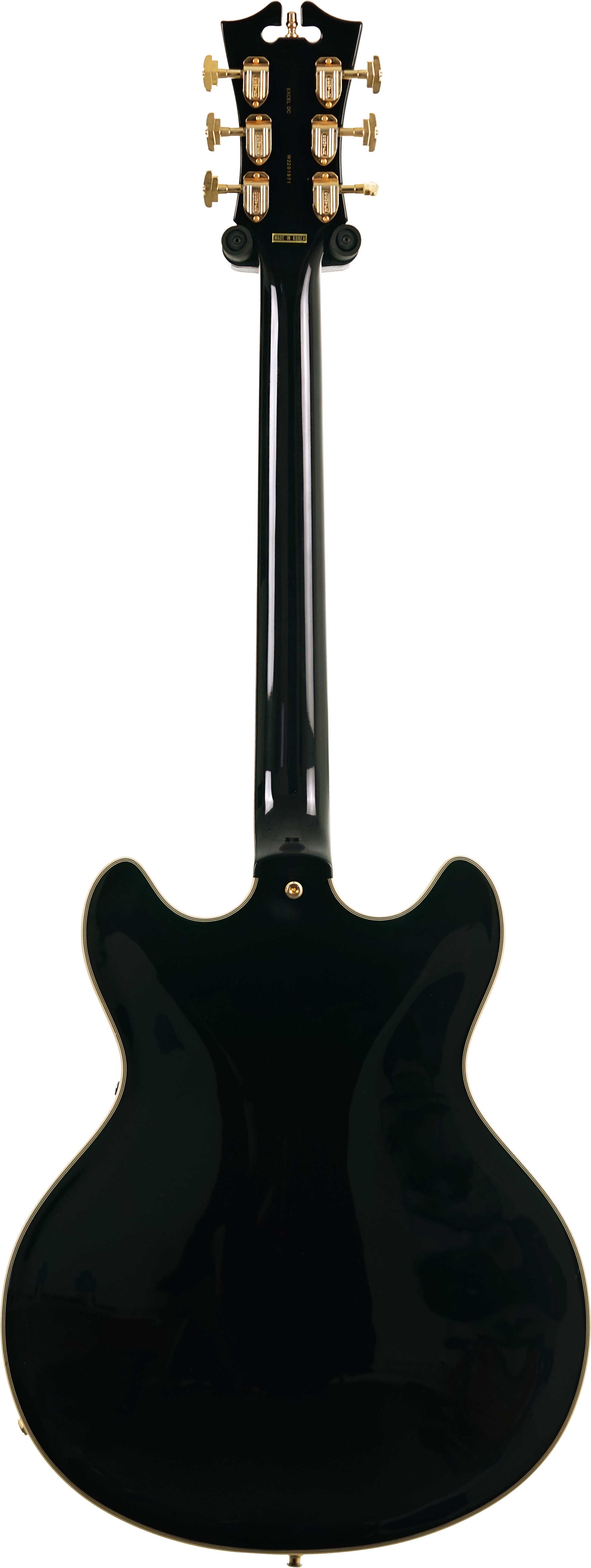 D'Angelico Excel DC Stop-Bar Solid Black (Ex-Demo) #W2201971