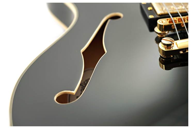 D'Angelico Excel DC Stop-Bar Solid Black D'Angelico Excel DC Stop-Bar Solid Black