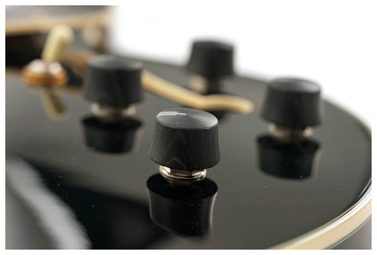 D'Angelico Excel DC Stop-Bar Solid Black D'Angelico Excel DC Stop-Bar Solid Black
