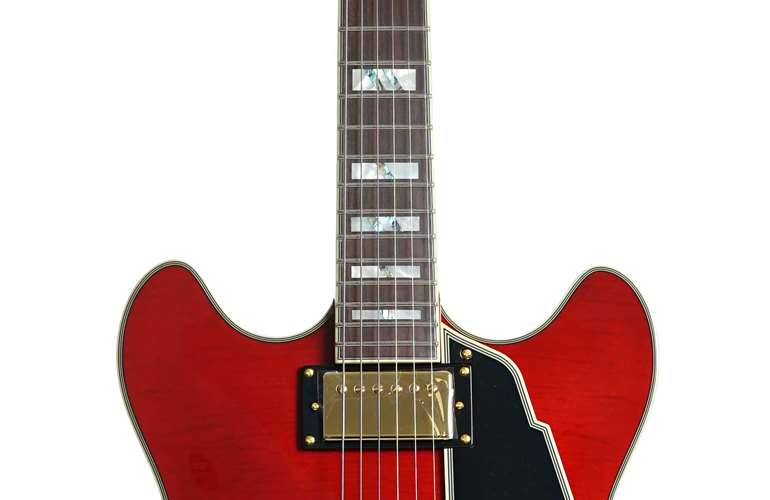 D'Angelico Excel DC Stop-Bar Trans Cherry D'Angelico Excel DC Stop-Bar Trans Cherry