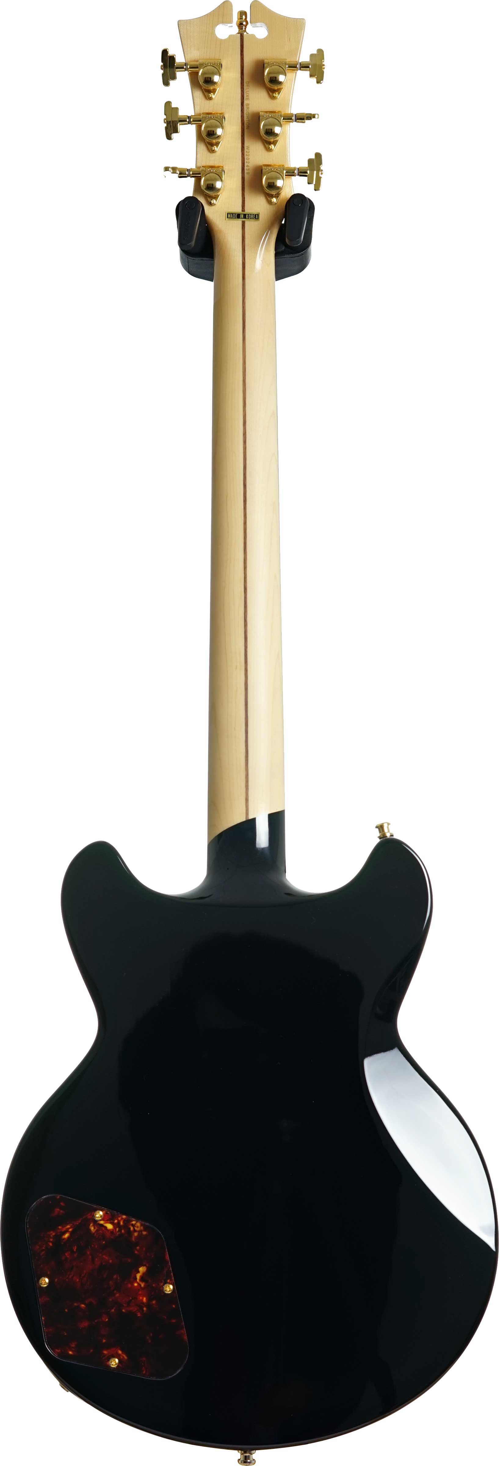 D'Angelico Deluxe Brighton DC Solid Body Black guitarguitar