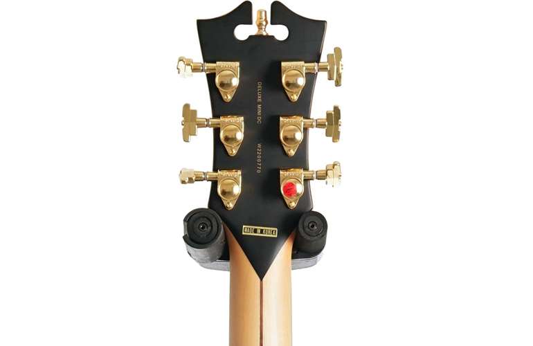 D'Angelico Deluxe Mini DC Stopbar Satin Honey guitare semi-h
