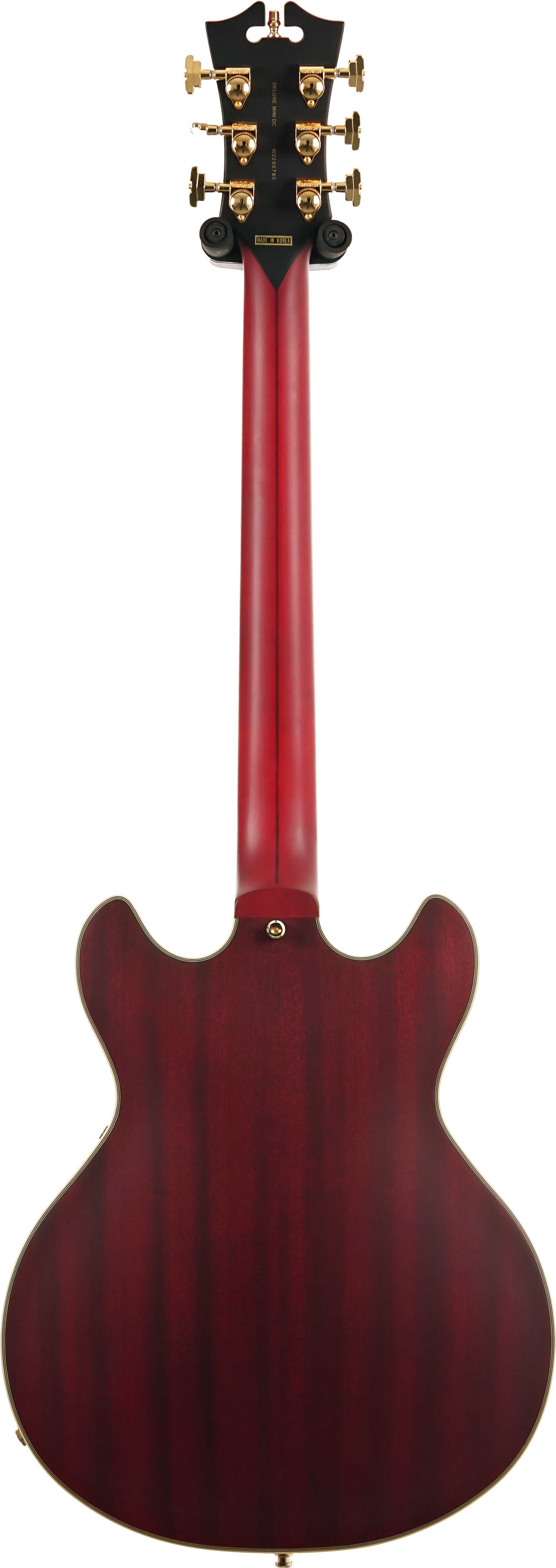 D'Angelico Deluxe Mini DC Satin Trans Wine (Ex-Demo) #W2200780
