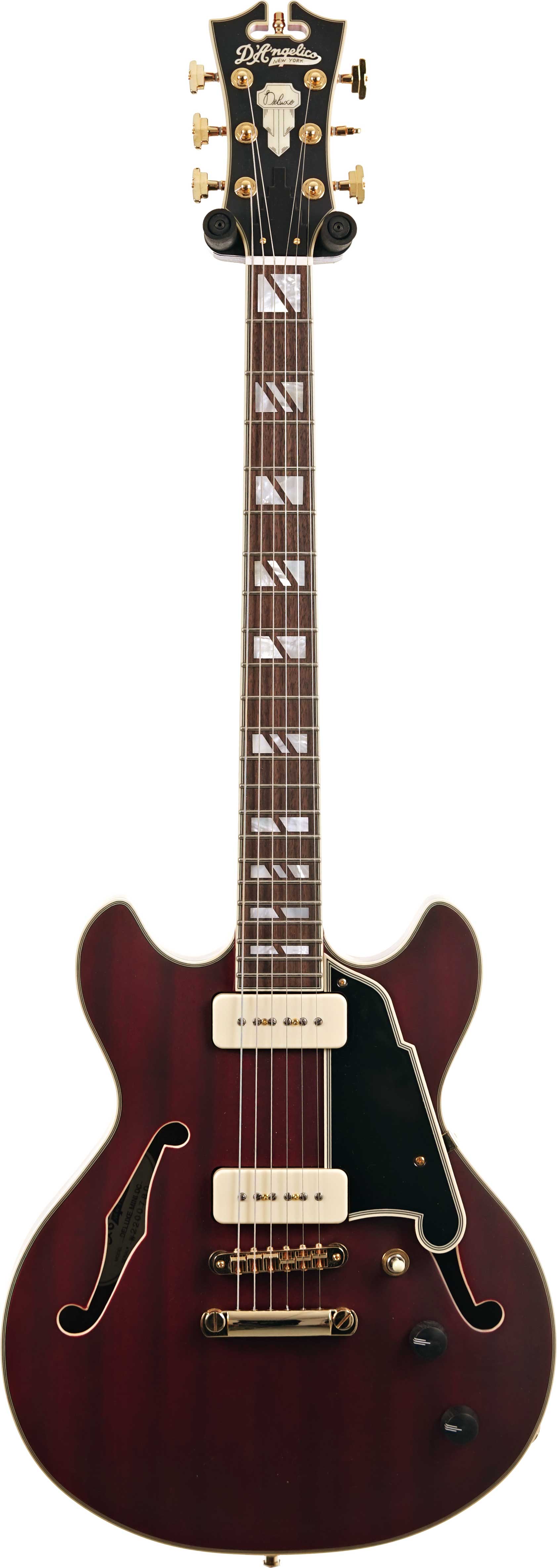 D'Angelico Deluxe Mini DC Satin Trans Wine (Ex-Demo) #W2200780
