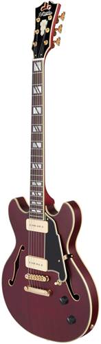 D'Angelico Deluxe Mini DC Satin Trans Wine D'Angelico Deluxe Mini DC Satin Trans Wine