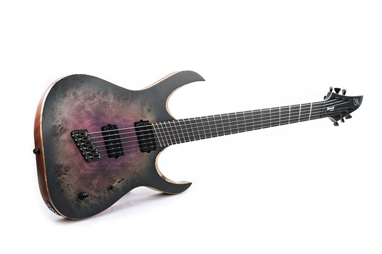Mayones Duvell Elite VF 6 Eye Poplar/ Mahogany Khaya Galaxy Eye Purple Satine Bare Knuckle TKO (Black) #DF2312616 Mayones Duvell Elite VF 6 Eye Poplar/ Mahogany Khaya Galaxy Eye Purple Satine Bare Knuckle TKO (Black) #DF2312616